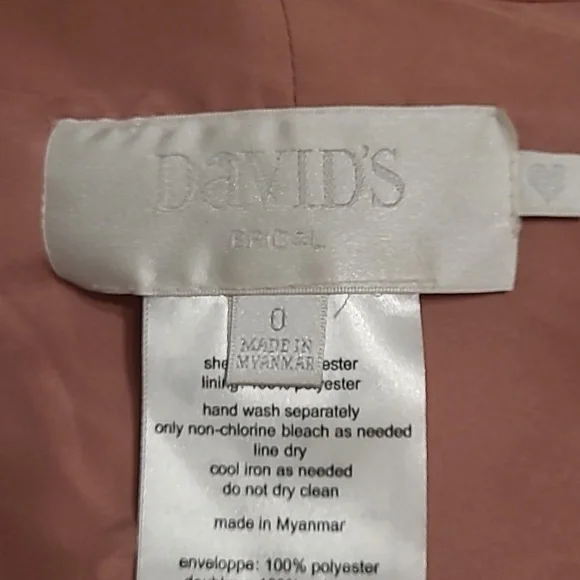 Desert Coral David's Bridal Formal Dress Size 0 - Picture 6 of 6